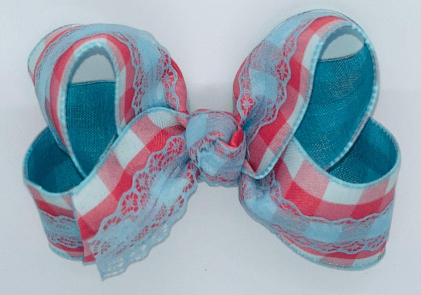 Pink & Light Blue Double Lined w/Lace