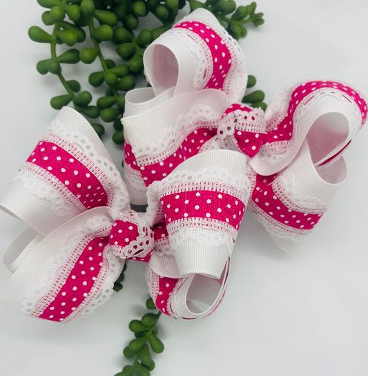 Fuchsia Polka Dot Piggies