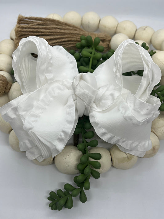 White Double Ruffle