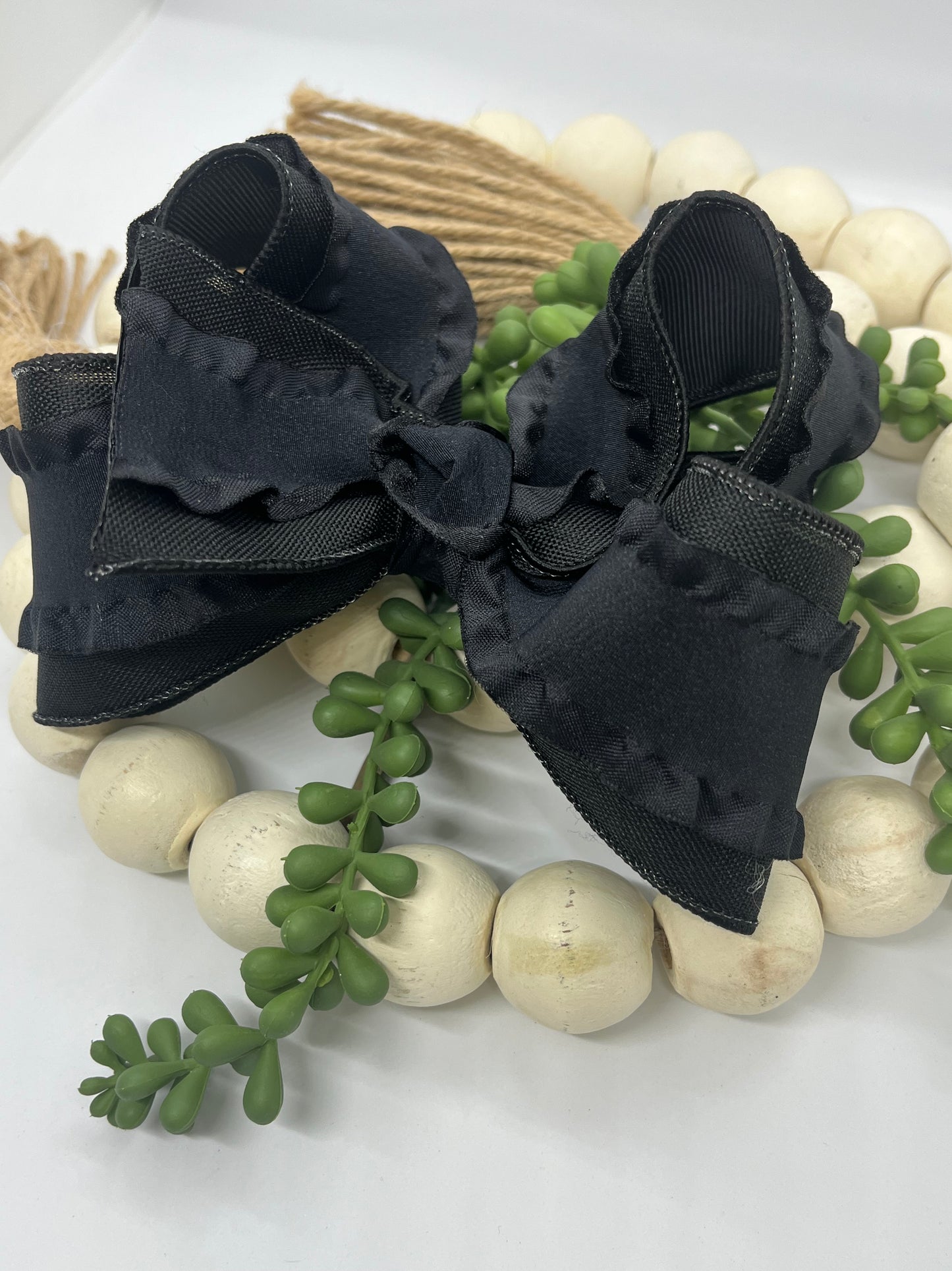 Black Double Ruffle